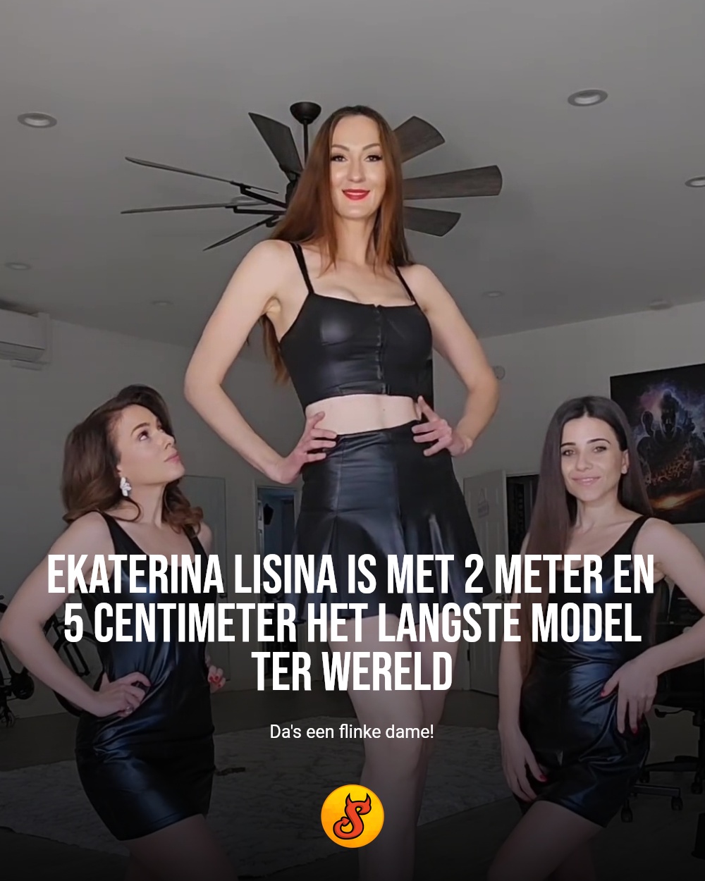 Ekaterina Lisina is met 2 meter en 5 centimeter het langste model ter wereld