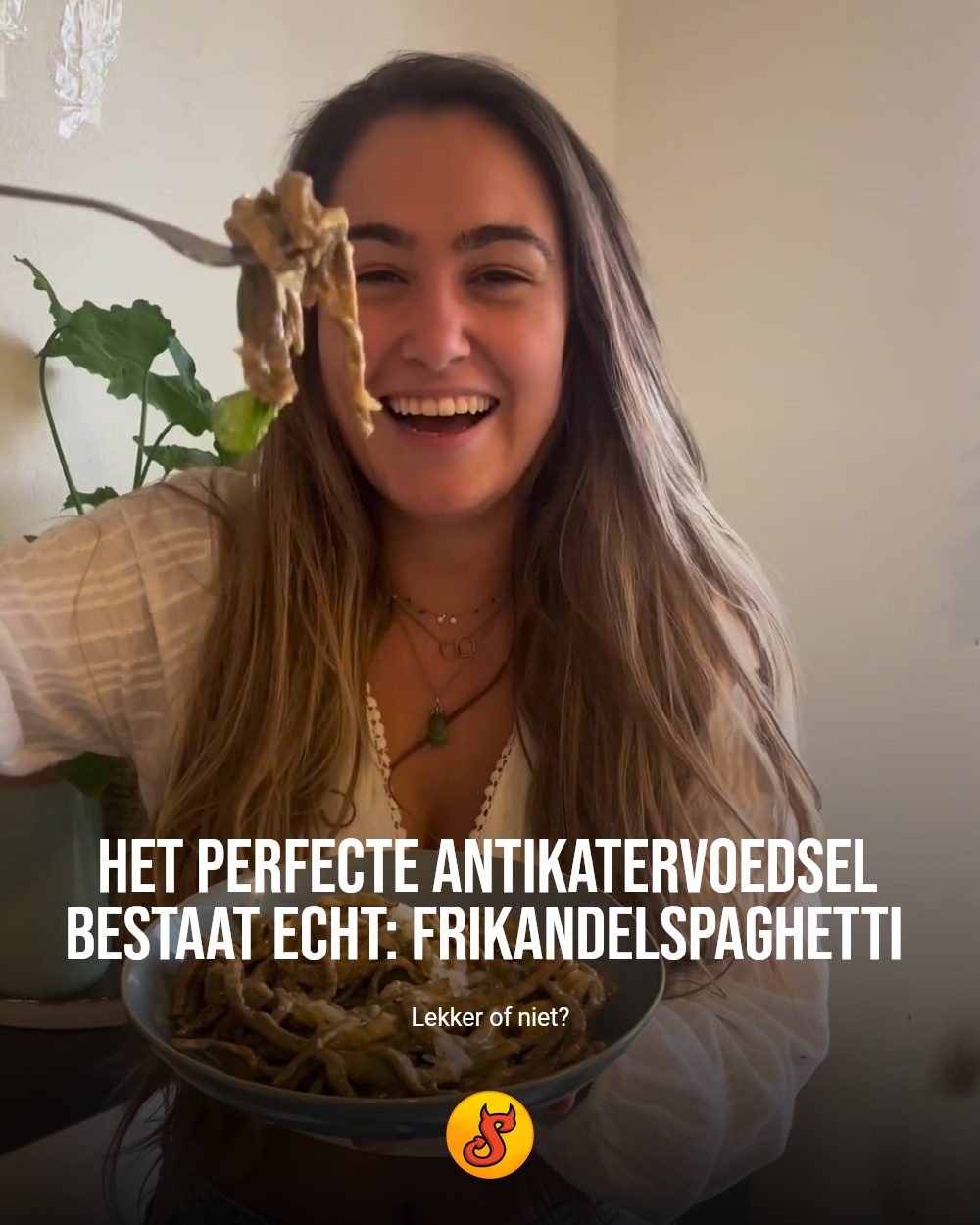 Het perfecte antikatervoedsel bestaat echt: frikandelspaghetti