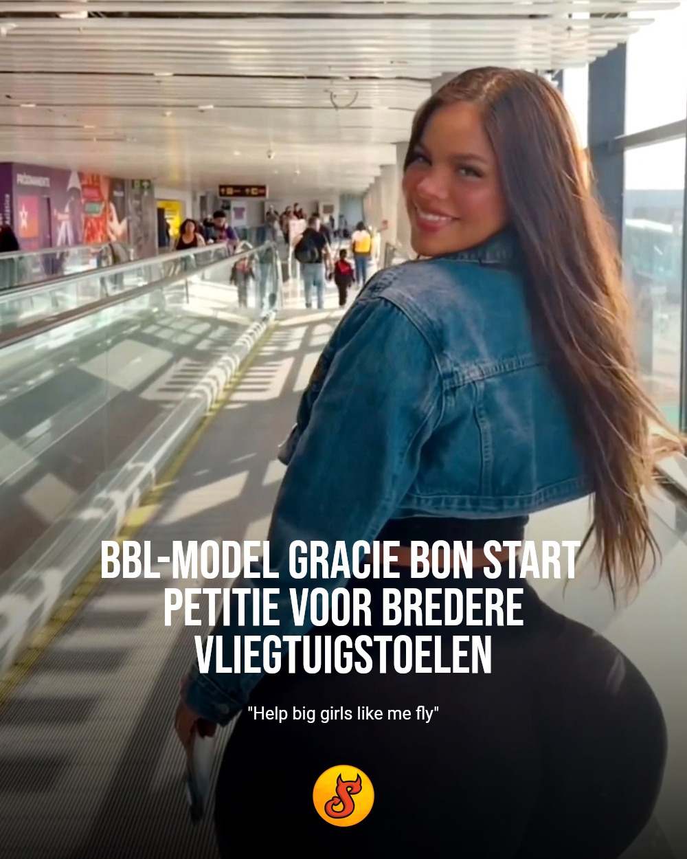 BBL-model Gracie Bon start petitie voor bredere vliegtuigstoelen