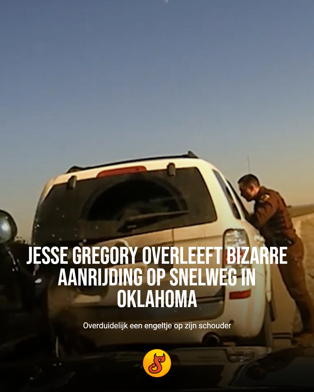 Jesse Gregory overleeft bizarre aanrijding op snelweg in Oklahoma