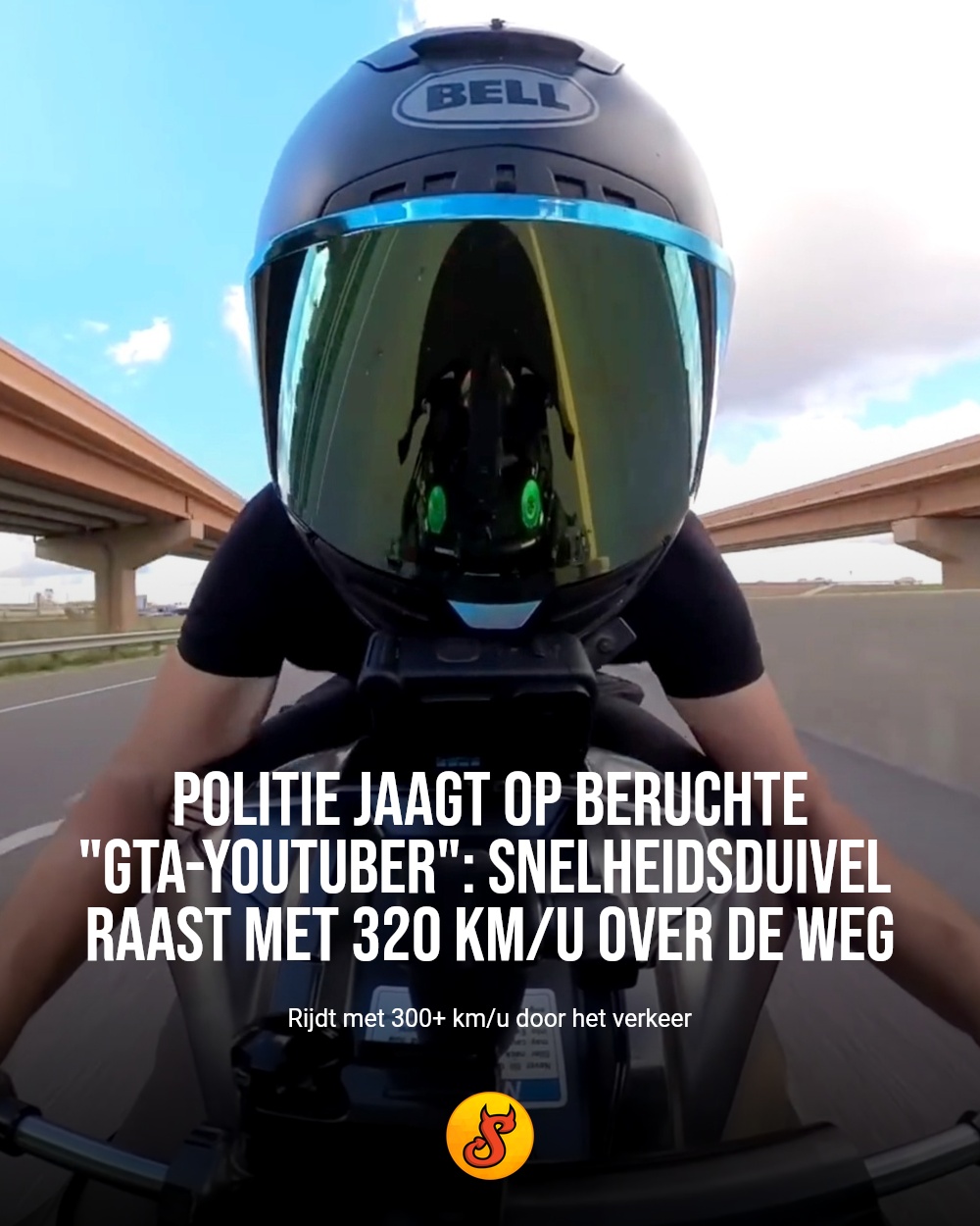 Politie jaagt op beruchte "GTA-Youtuber": snelheidsduivel raast met 320 km/u over de weg