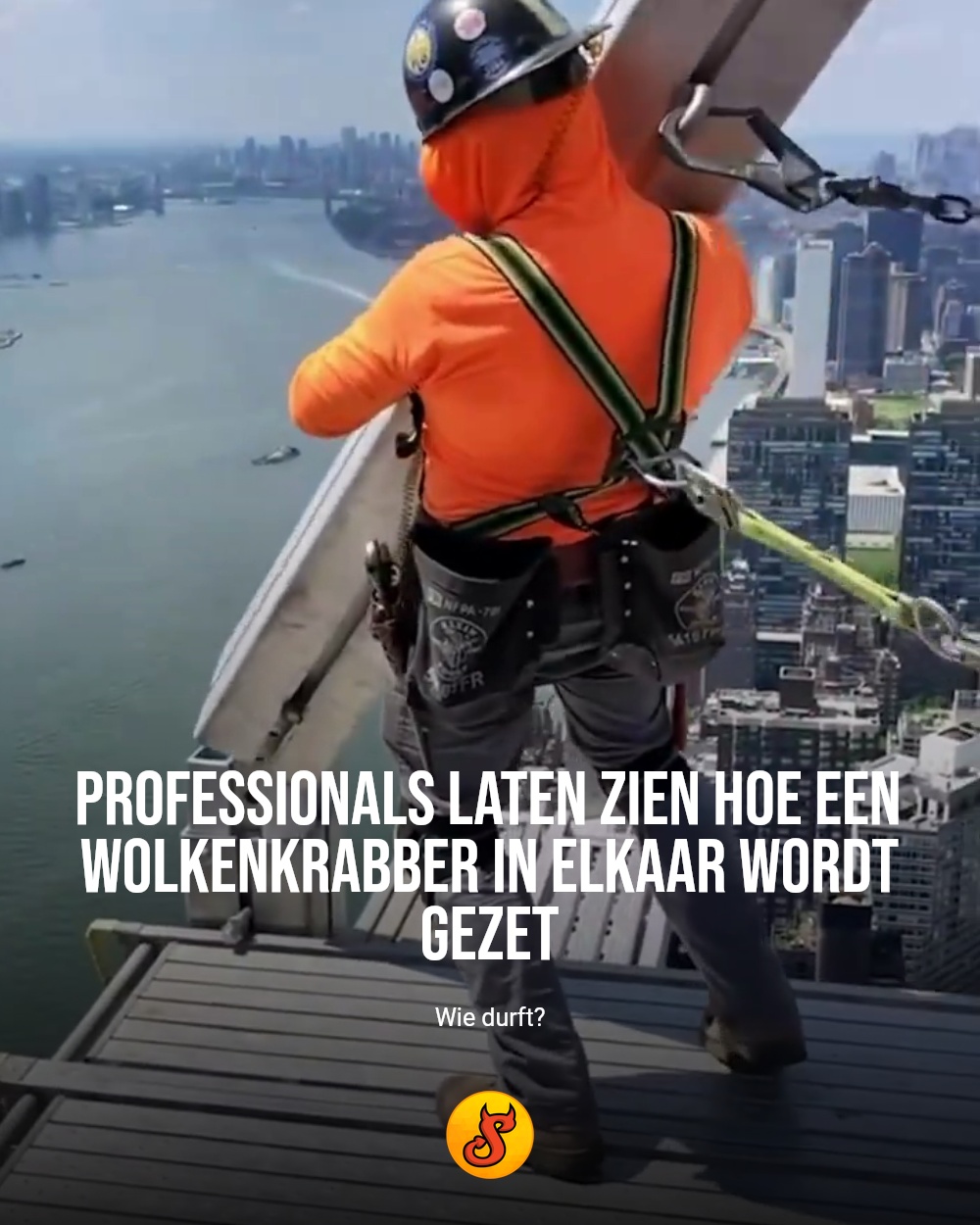 Professionals laten zien hoe een wolkenkrabber in elkaar wordt gezet