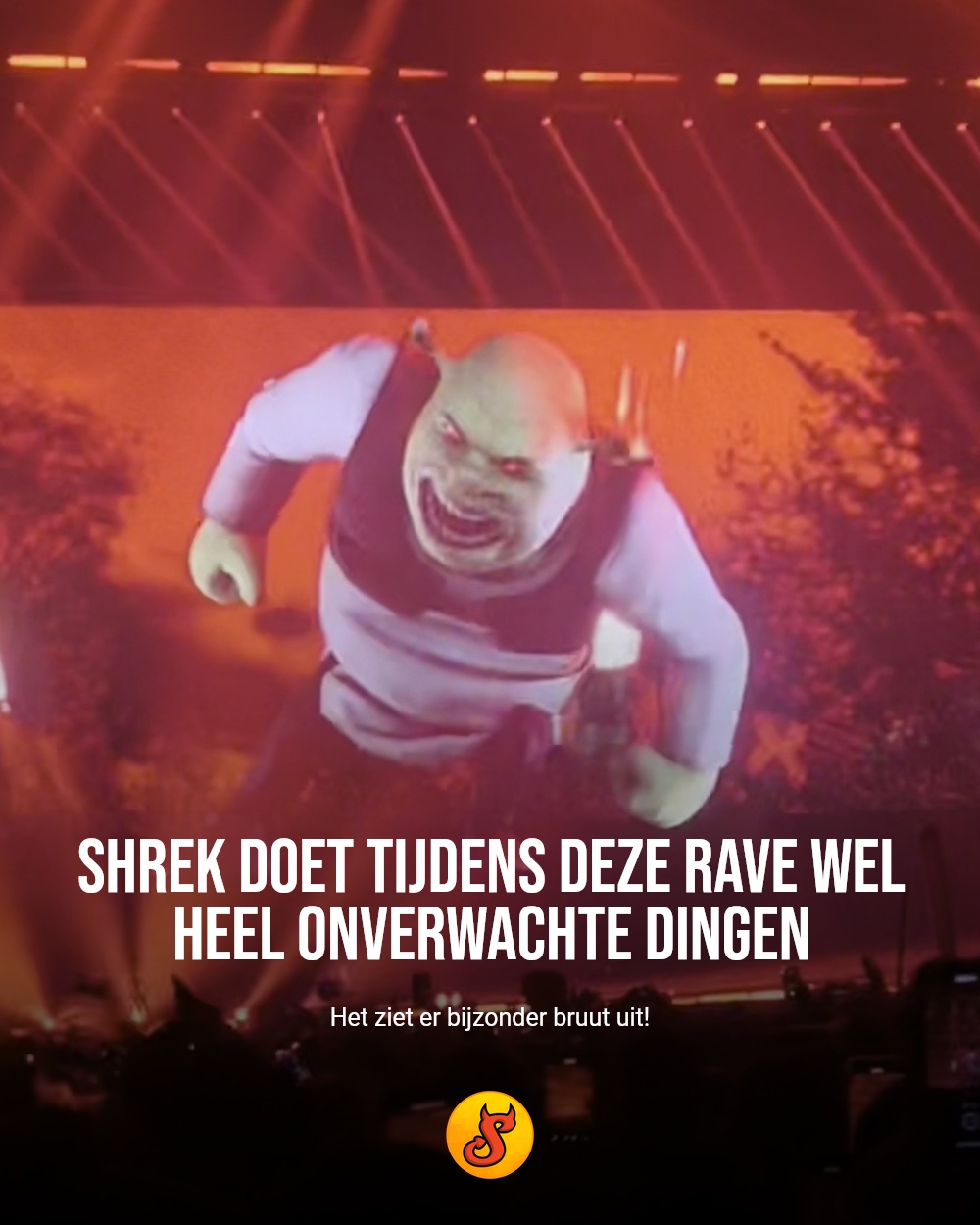 Shrek doet tijdens deze rave wel heel onverwachte dingen
