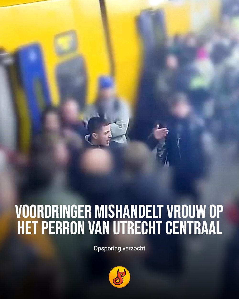 Voordringer mishandelt vrouw op het perron van Utrecht Centraal