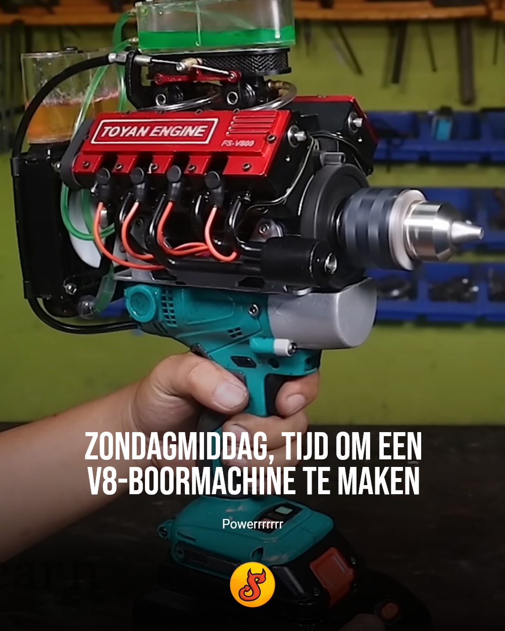 Zondagmiddag, tijd om een V8-boormachine te maken