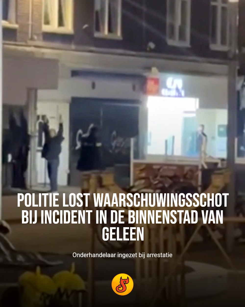 Politie lost waarschuwingsschot bij incident in de binnenstad van Geleen