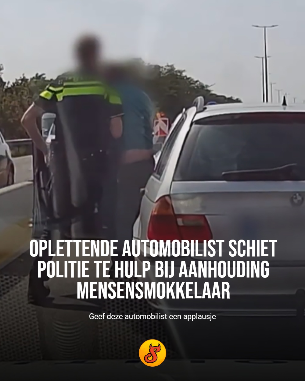 Oplettende automobilist schiet politie te hulp bij aanhouding mensensmokkelaar