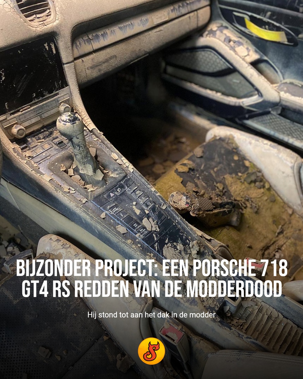 Bijzonder project: een Porsche 718 GT4 RS redden van de modderdood