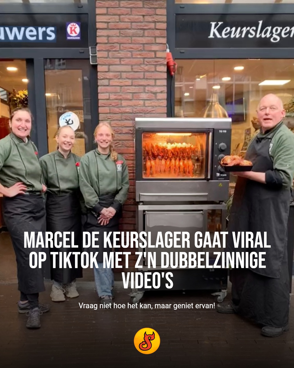 Marcel de Keurslager gaat viral op TikTok met z'n dubbelzinnige video's
