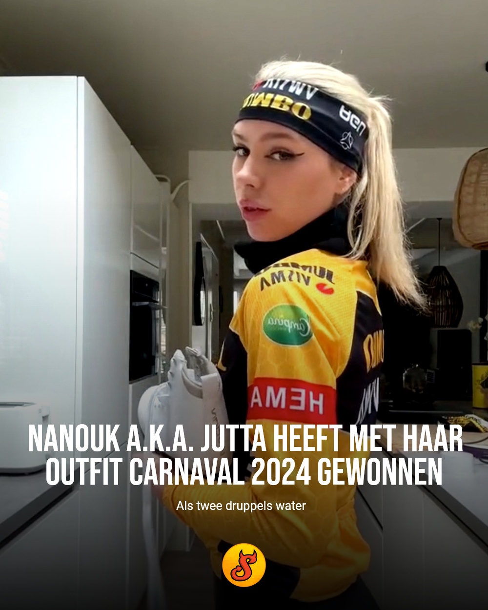 Nanouk a.k.a. Jutta heeft met haar outfit carnaval 2024 gewonnen