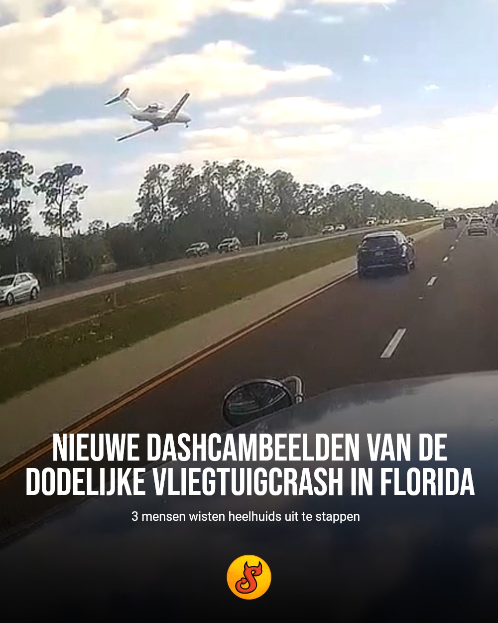 Nieuwe dashcambeelden van de dodelijke vliegtuigcrash in Florida