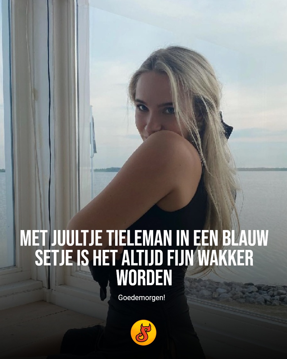Met Juultje Tieleman in een blauw setje is het altijd fijn wakker worden