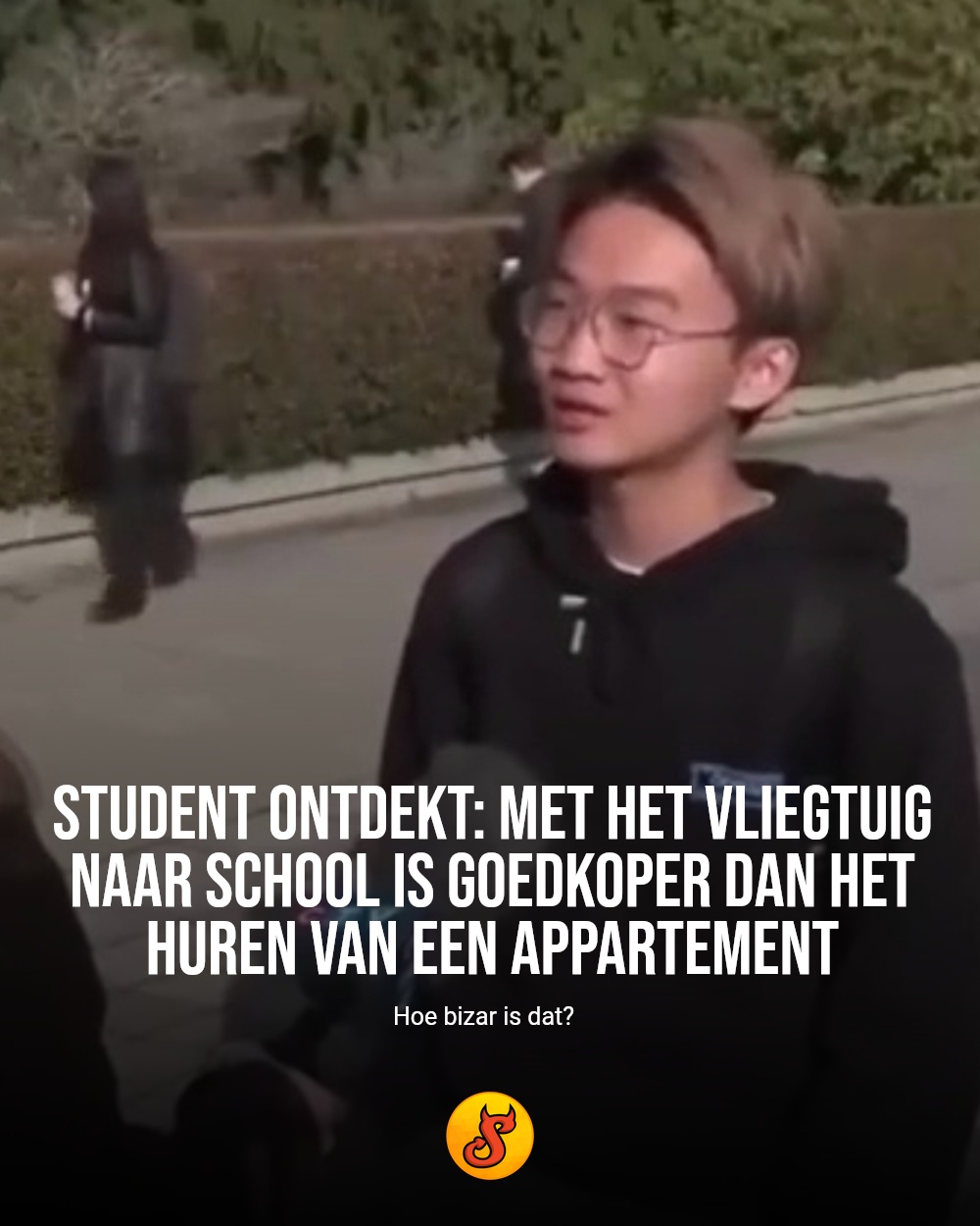 Student ontdekt: met het vliegtuig naar school is goedkoper dan het huren van een appartement