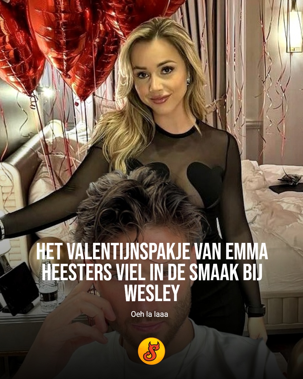 Het valentijnspakje van Emma Heesters viel in de smaak bij Wesley