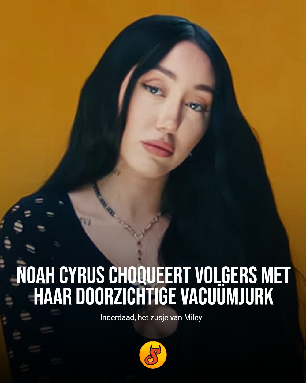 Noah Cyrus choqueert volgers met haar doorzichtige vacuümjurk