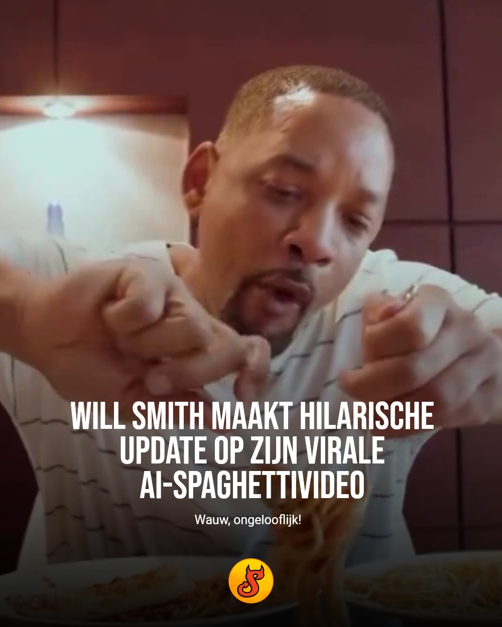 Will Smith maakt hilarische update op zijn virale AI-spaghettivideo