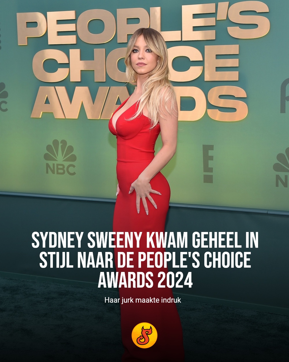 Sydney Sweeny kwam geheel in stijl naar de People's Choice Awards 2024