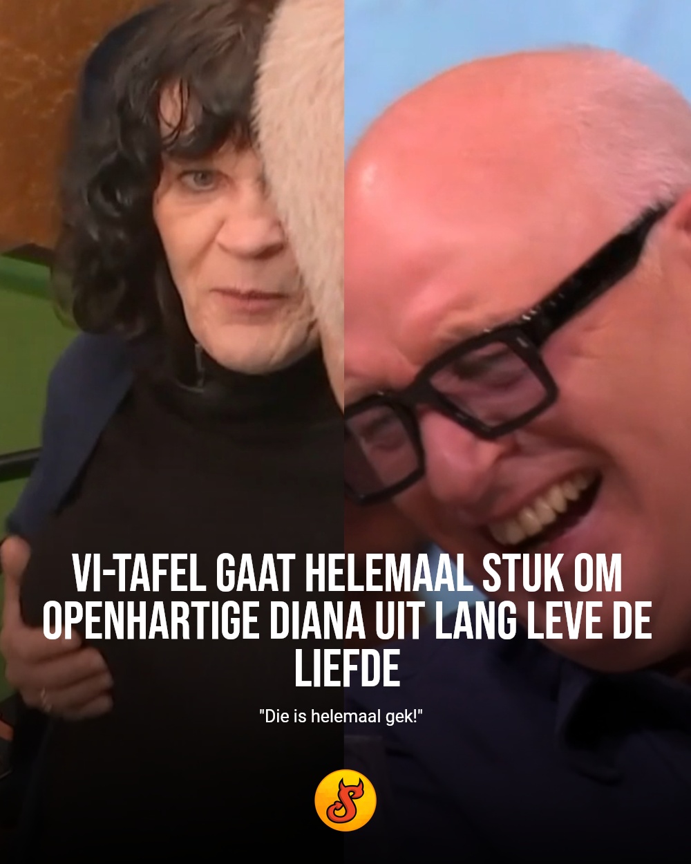 VI-tafel gaat helemaal stuk om openhartige Diana uit Lang Leve de Liefde