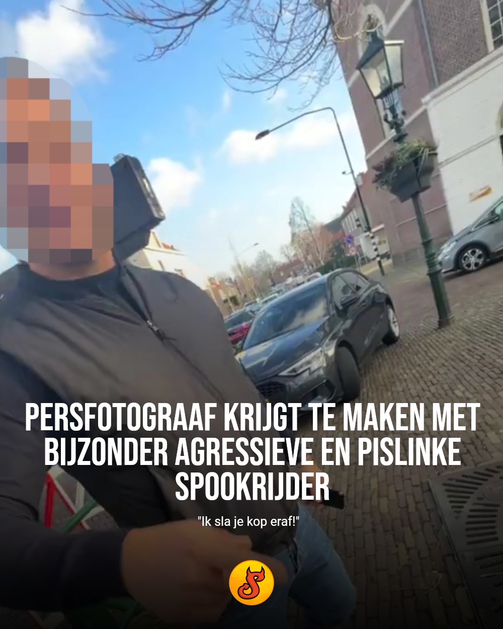 Persfotograaf krijgt te maken met bijzonder agressieve en pislinke spookrijder