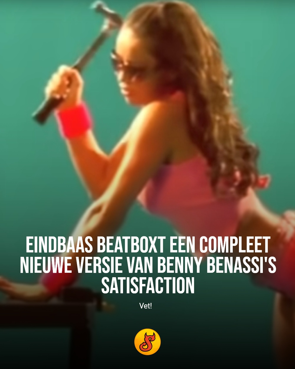 Eindbaas beatboxt een compleet nieuwe versie van Benny Benassi's Satisfaction