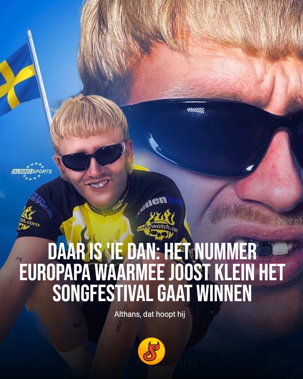 Daar is 'ie dan: het nummer Europapa waarmee Joost Klein het Songfestival gaat winnen
