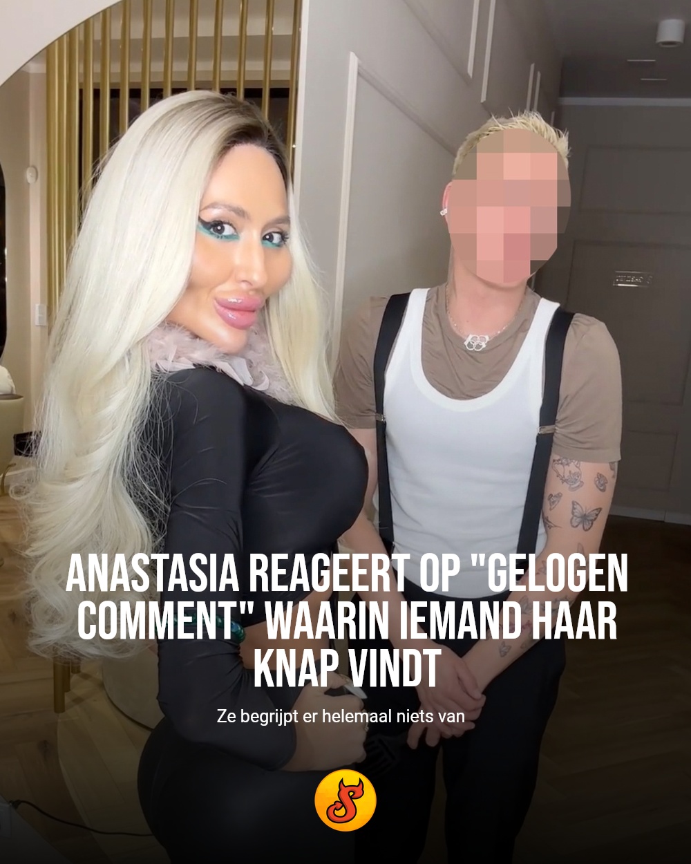 Anastasia reageert op "gelogen comment" waarin iemand haar knap vindt