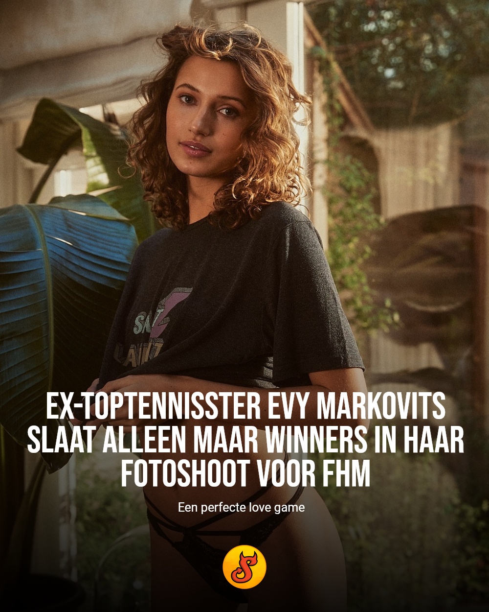 Ex-toptennisster Evy Markovits slaat alleen maar winners in haar fotoshoot voor FHM