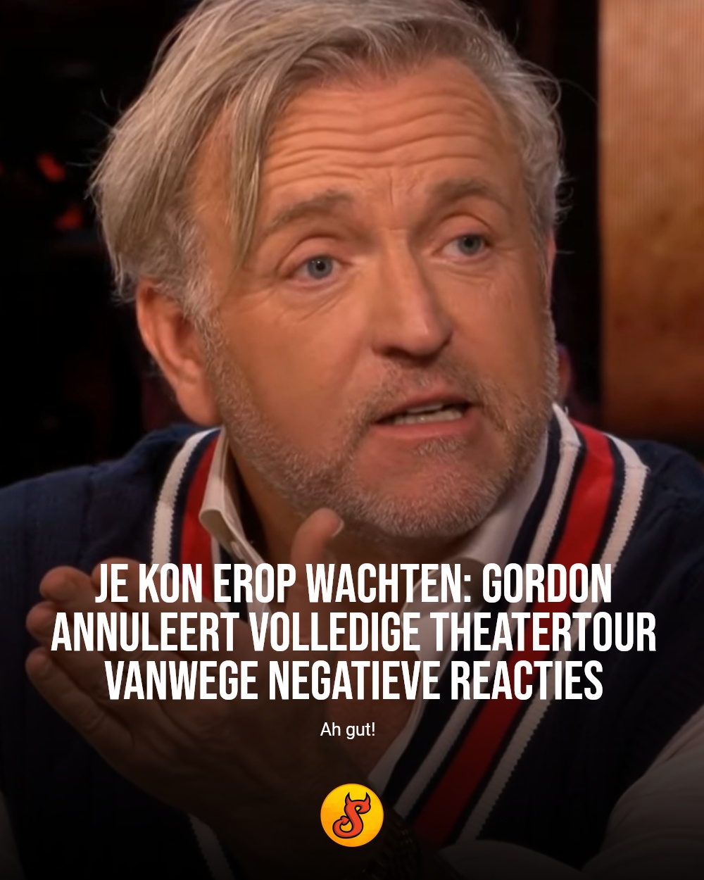 Je kon erop wachten: Gordon annuleert volledige theatertour vanwege negatieve reacties