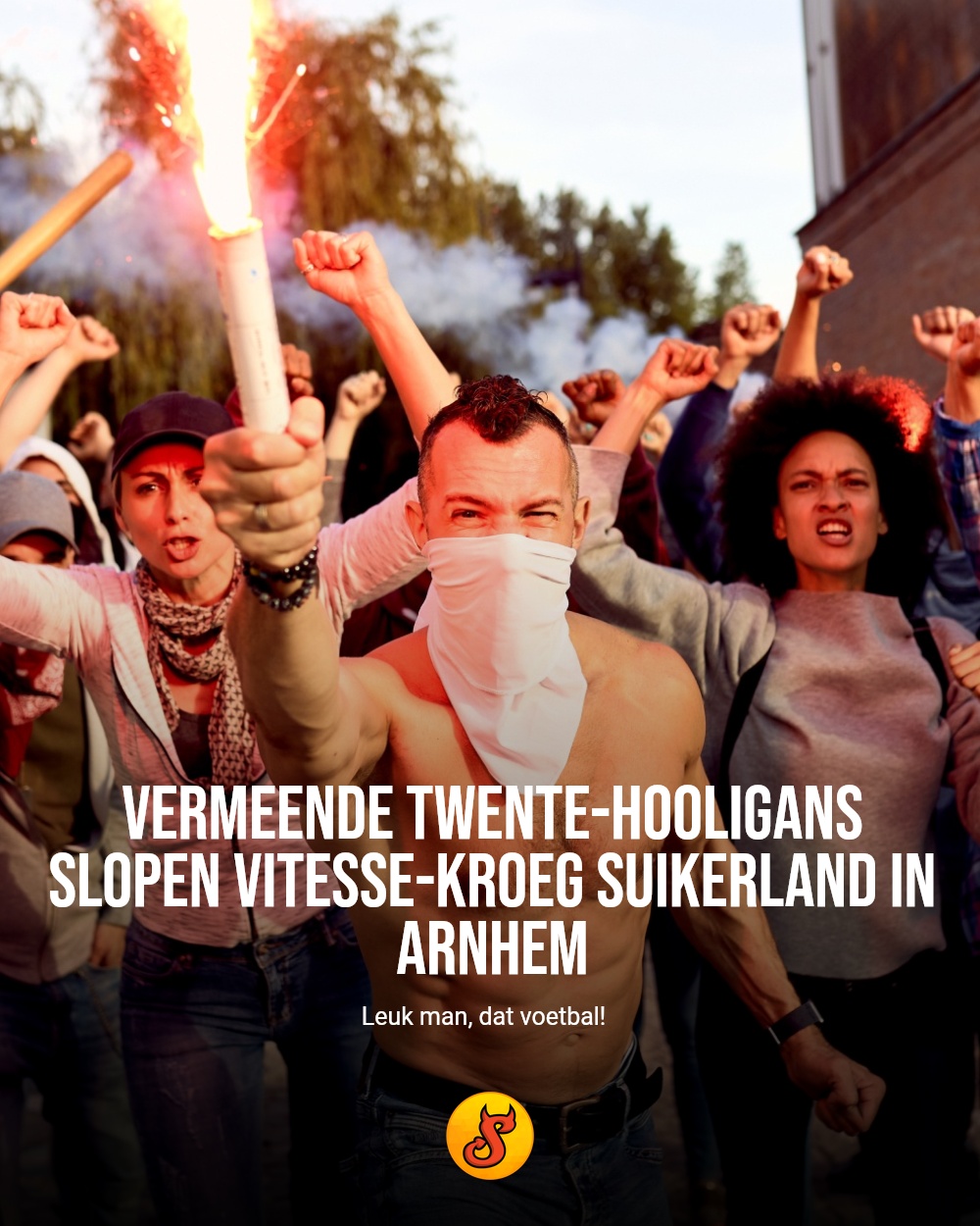 Vermeende Twente-hooligans slopen Vitesse-kroeg Suikerland in Arnhem
