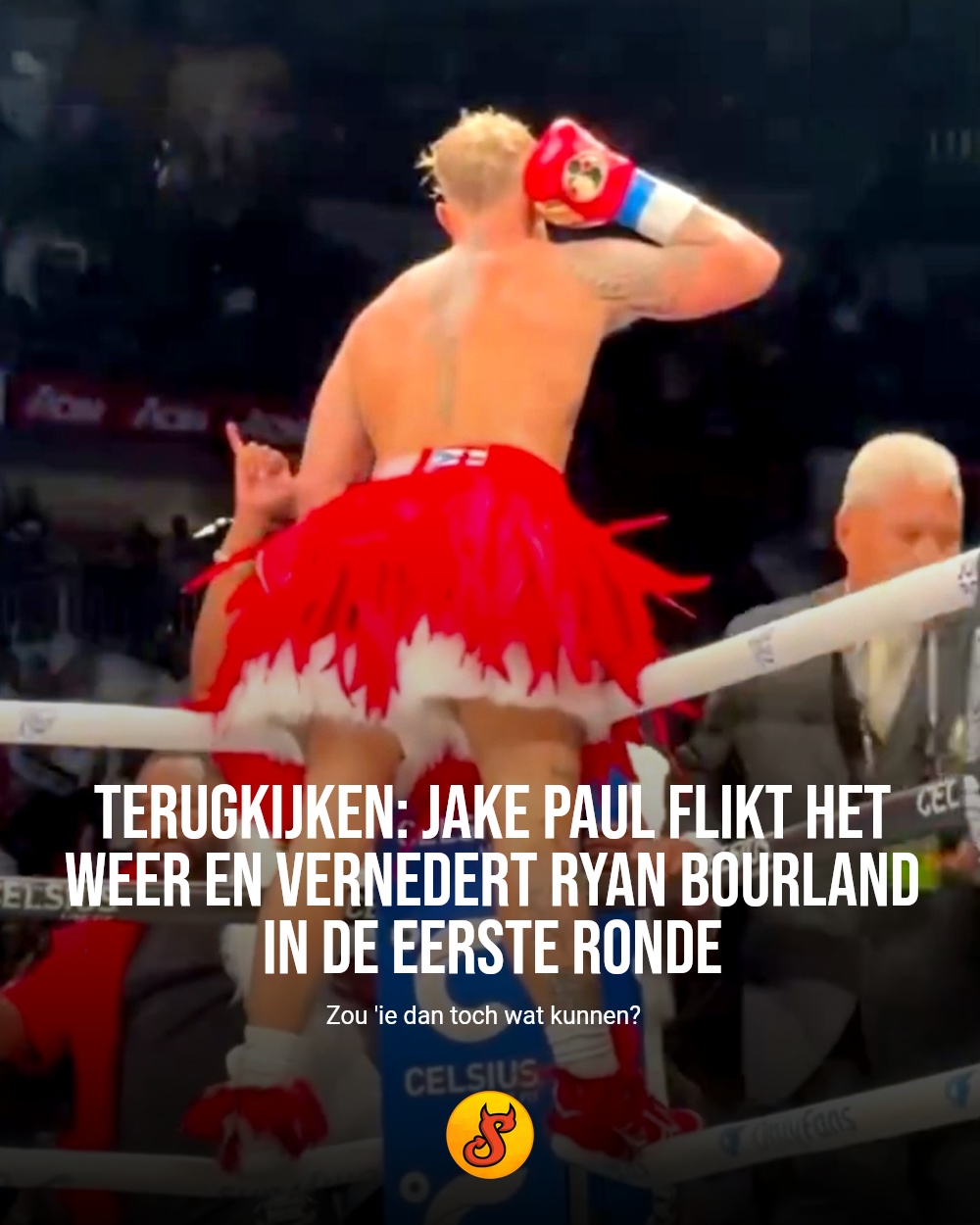 Terugkijken: Jake Paul flikt het weer en vernedert Ryan Bourland in de eerste ronde