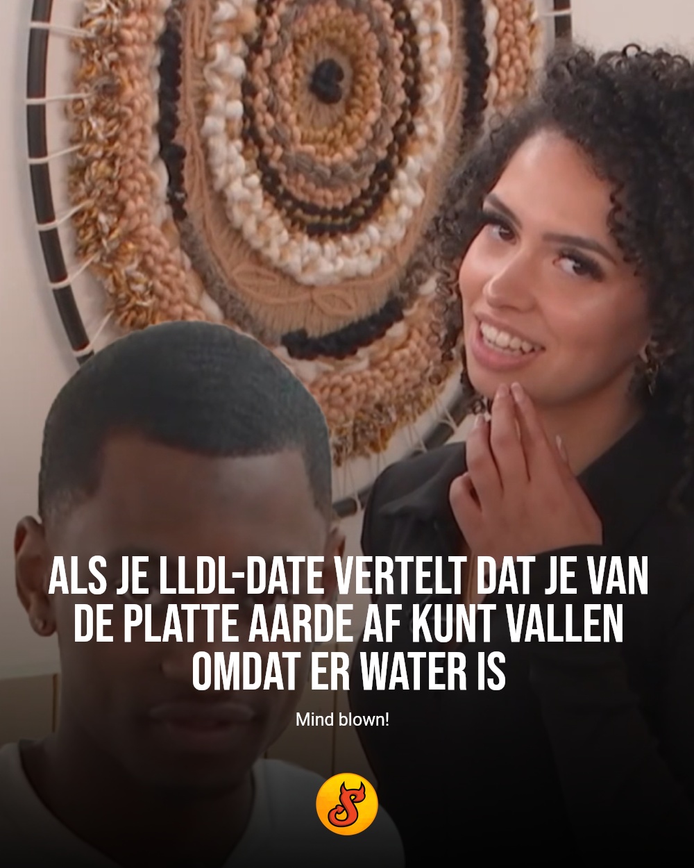 Als je LLDL-date vertelt dat je van de platte aarde af kunt vallen omdat er water is