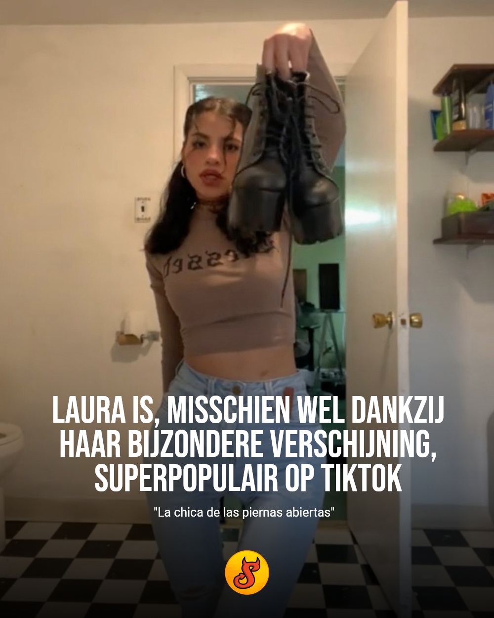Laura is, misschien wel dankzij haar bijzondere verschijning, superpopulair op TikTok