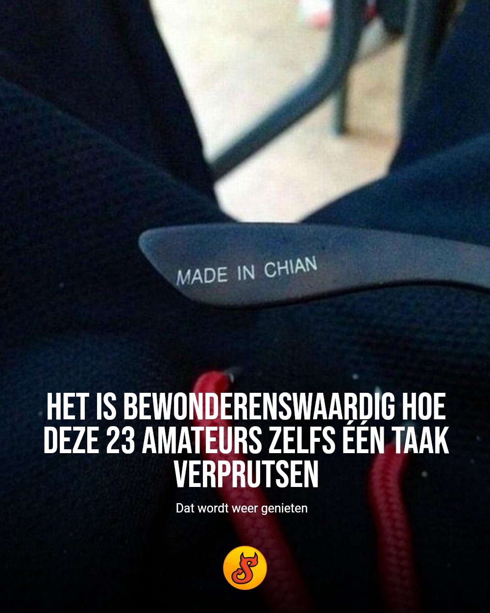 Het is bewonderenswaardig hoe deze 23 amateurs zelfs één taak verprutsen