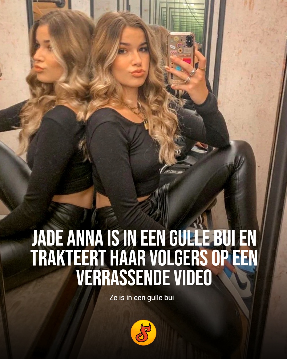 Jade Anna is in een gulle bui en trakteert haar volgers op een verrassende video