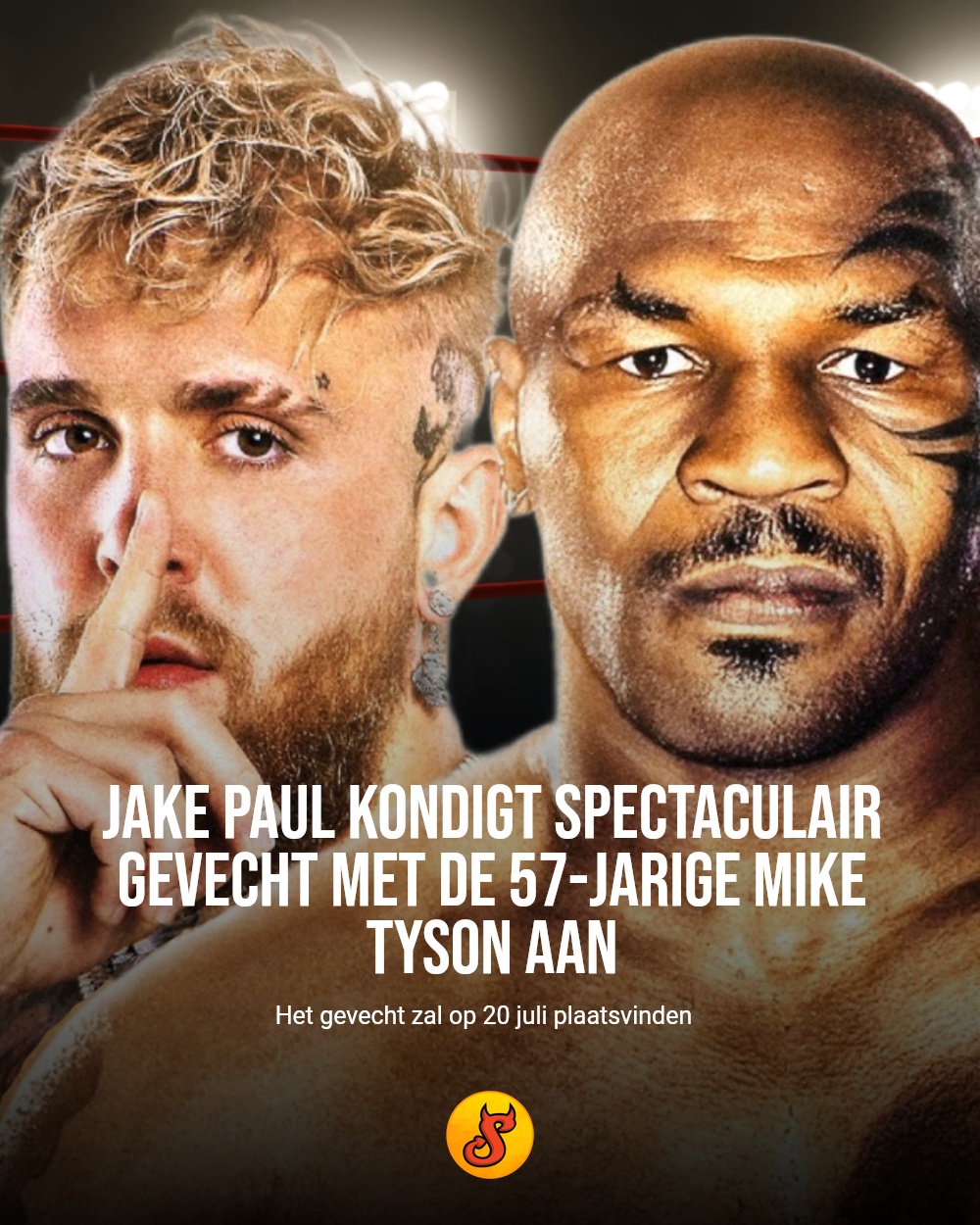 Jake Paul kondigt spectaculair gevecht met de 57-jarige Mike Tyson aan