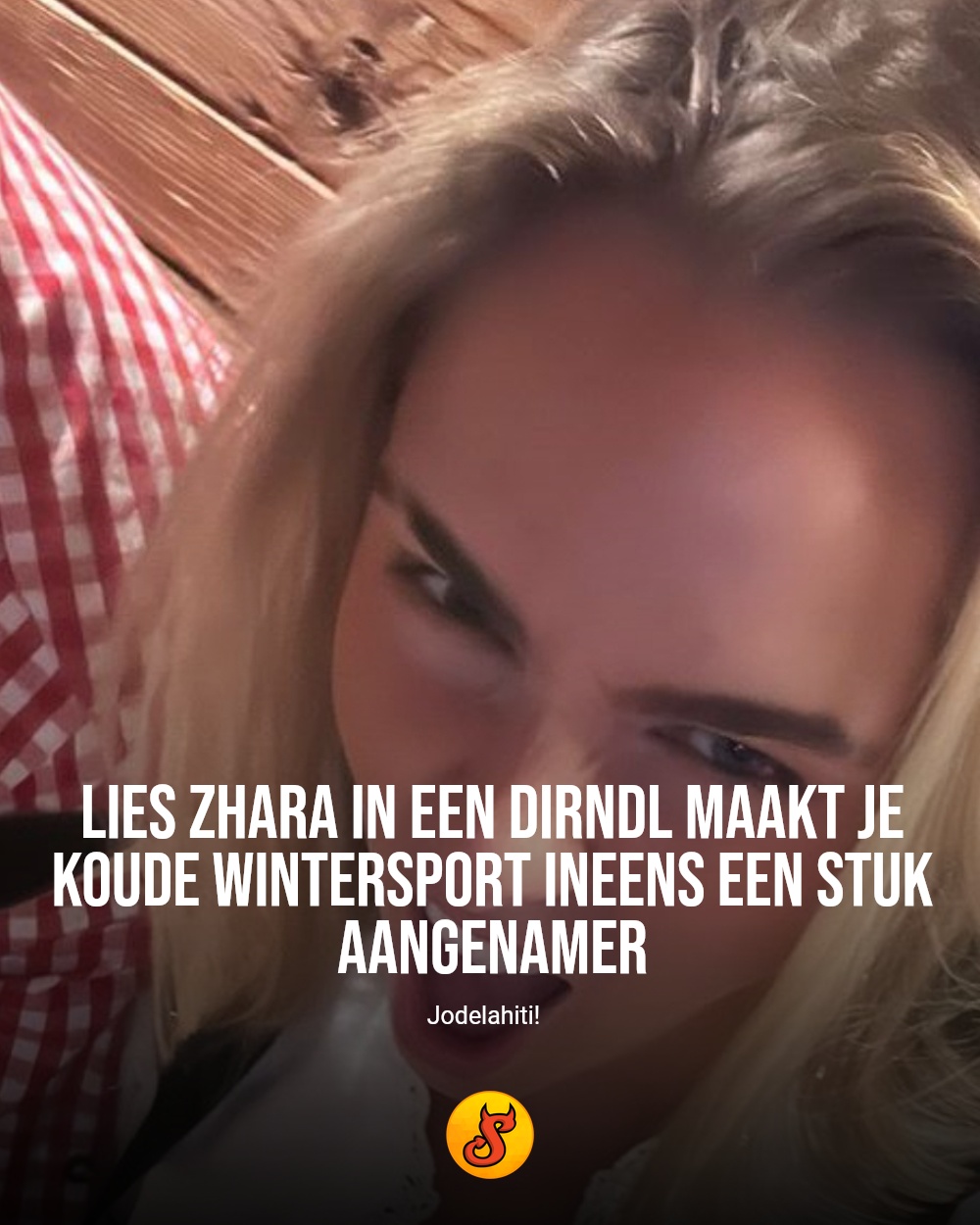Lies Zhara in een dirndl maakt je koude wintersport ineens een stuk aangenamer