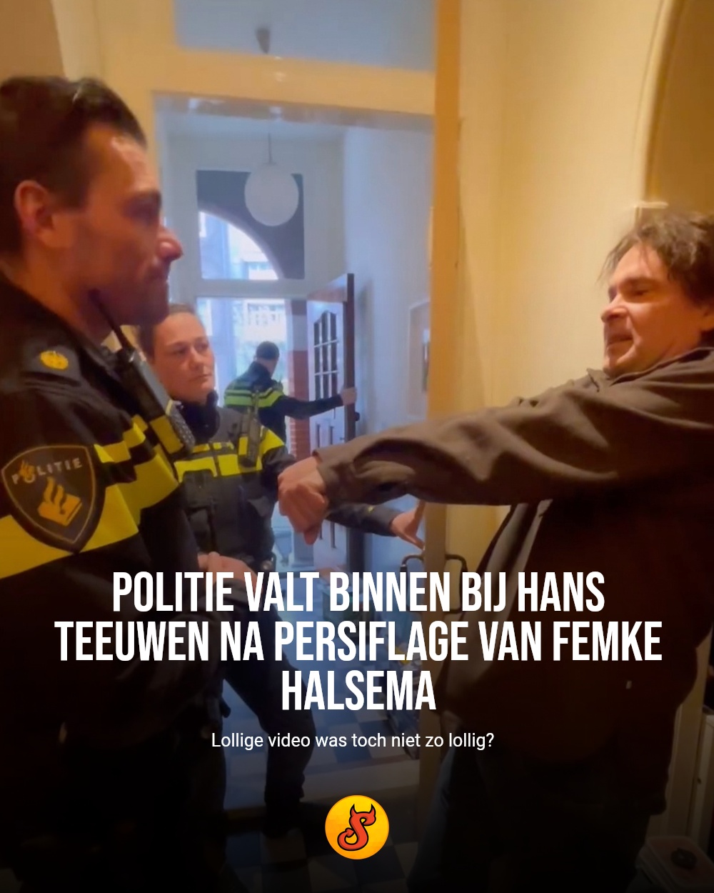 Politie valt binnen bij Hans Teeuwen na persiflage van Femke Halsema