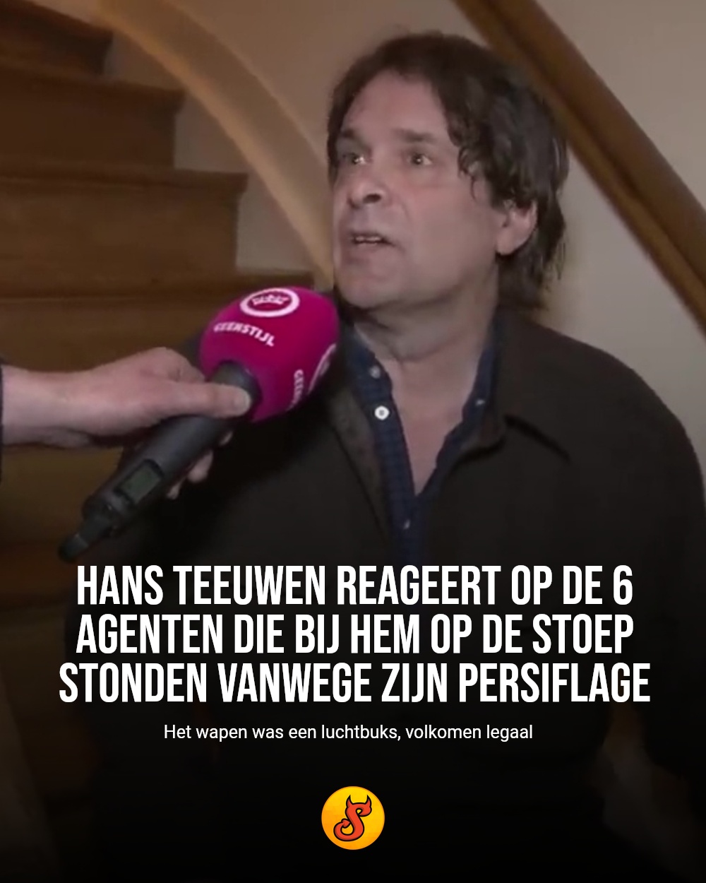 Hans Teeuwen reageert op de 6 agenten die bij hem op de stoep stonden vanwege zijn persiflage