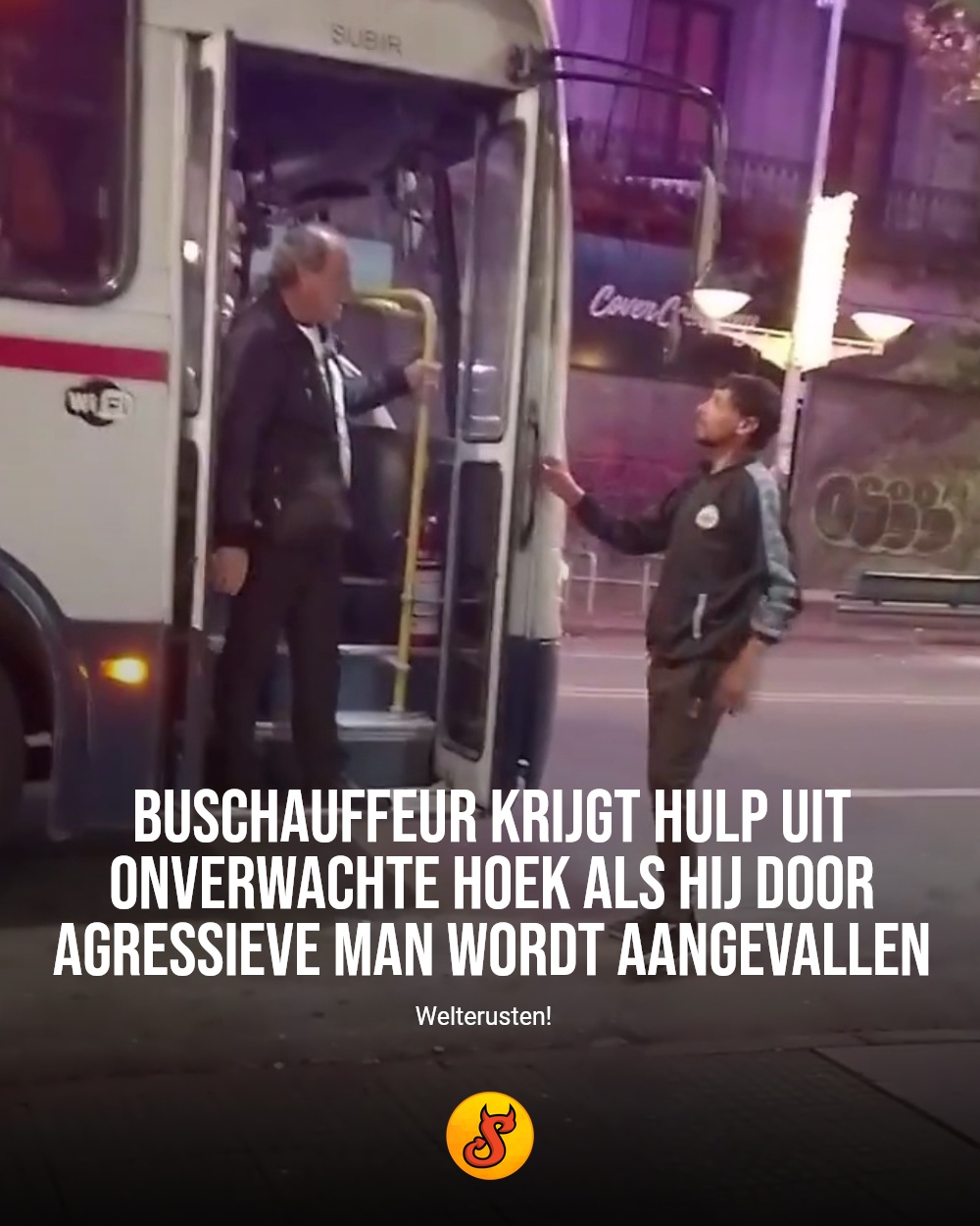 Buschauffeur krijgt hulp uit onverwachte hoek als hij door agressieve man wordt aangevallen