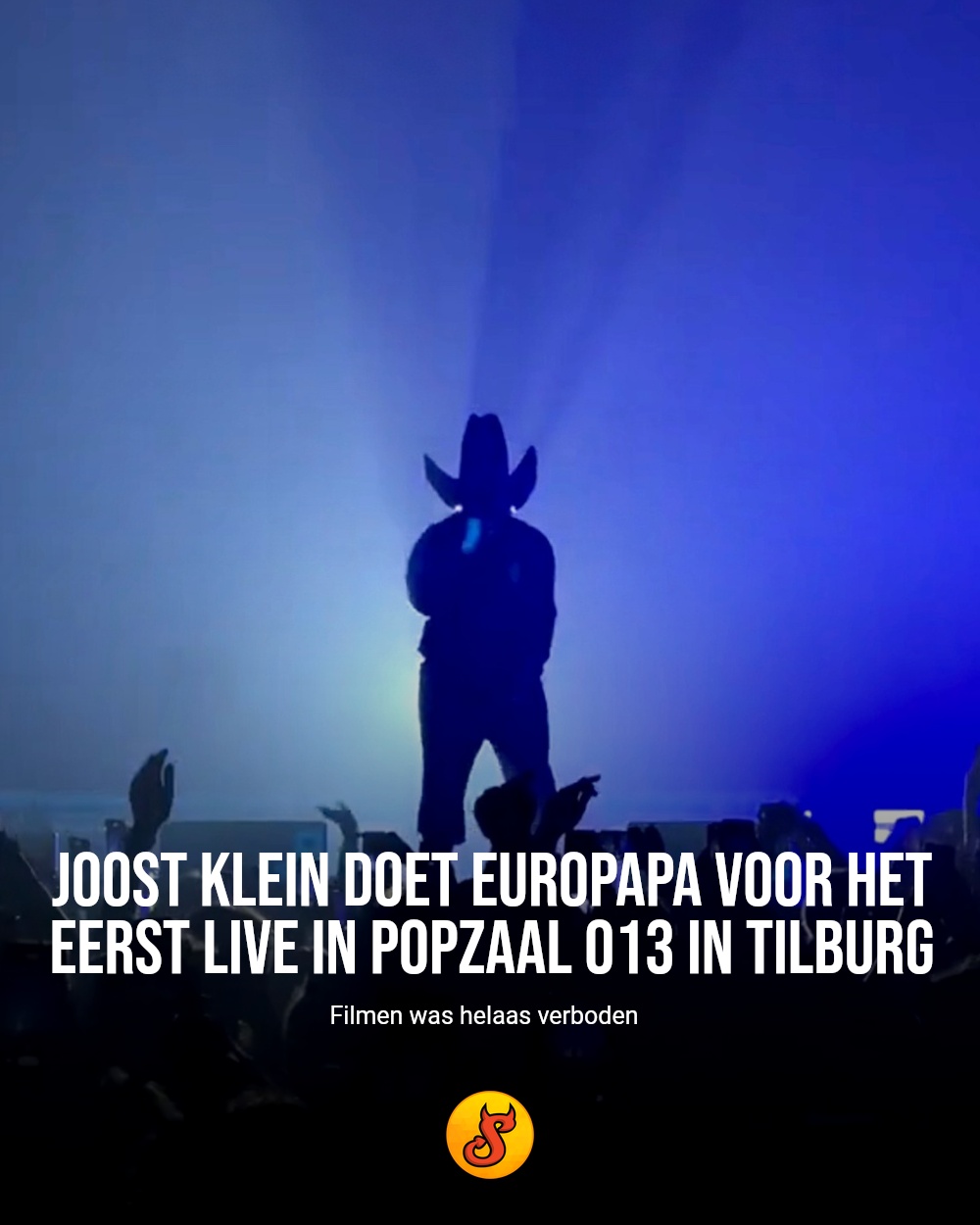 Joost Klein doet Europapa voor het eerst live in popzaal 013 in Tilburg