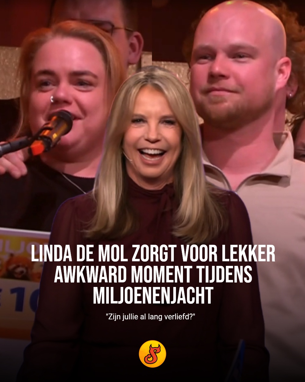 Linda de Mol zorgt voor lekker awkward moment tijdens Miljoenenjacht