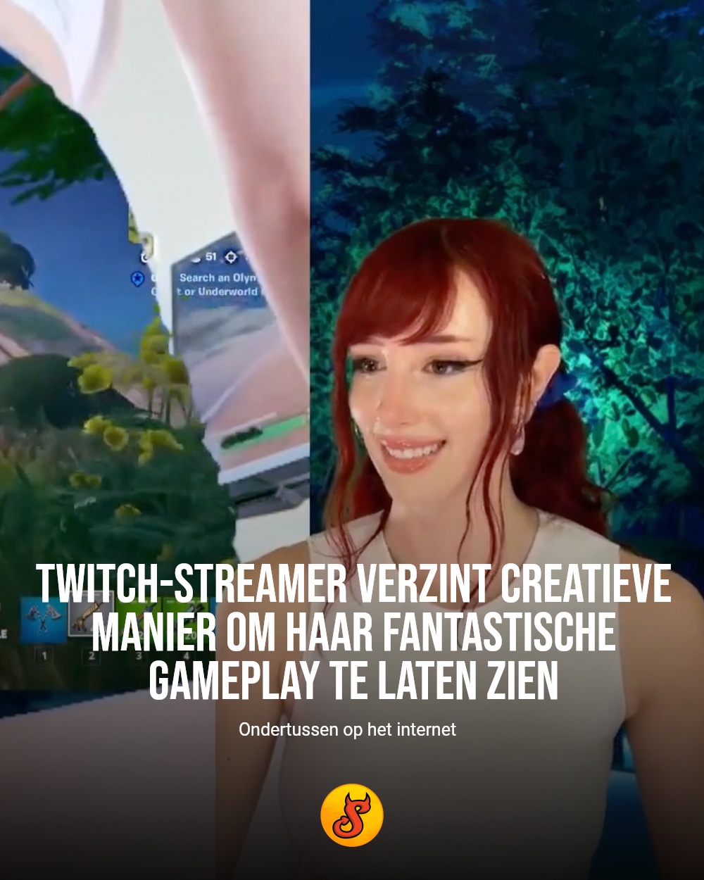Twitch-streamer verzint creatieve manier om haar fantastische gameplay te laten zien
