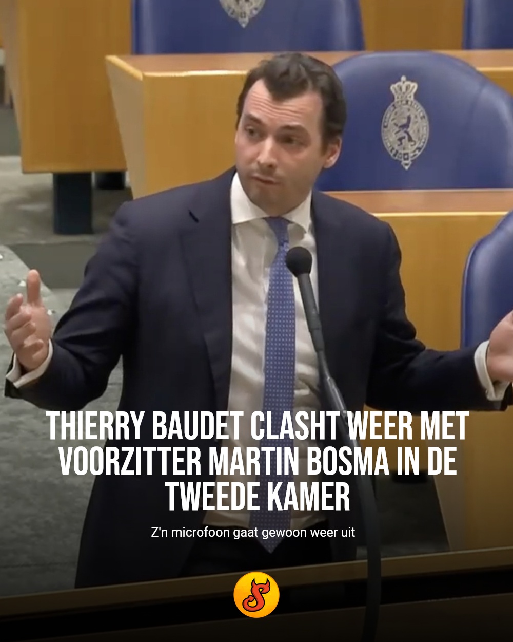 Thierry Baudet clasht weer met voorzitter Martin Bosma in de Tweede Kamer