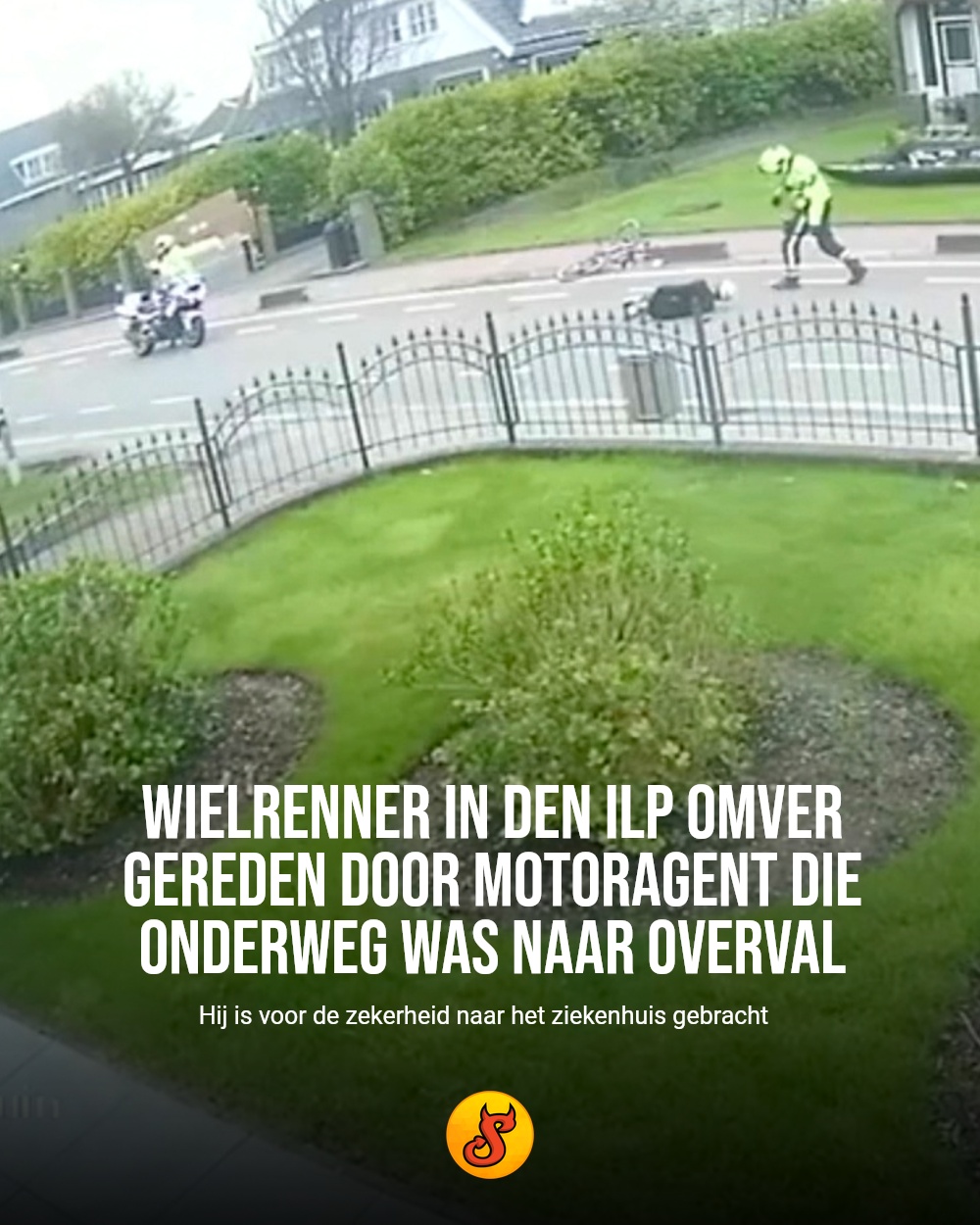 Wielrenner in Den Ilp omver gereden door motoragent die onderweg was naar overval