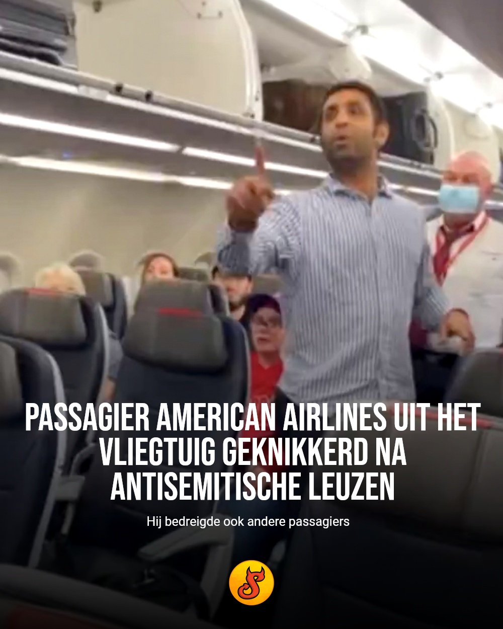 Passagier American Airlines uit het vliegtuig geknikkerd na antisemitische leuzen