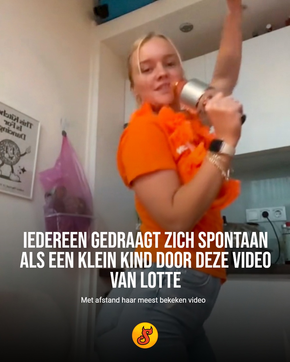 Iedereen gedraagt zich spontaan als een klein kind door deze video van Lotte