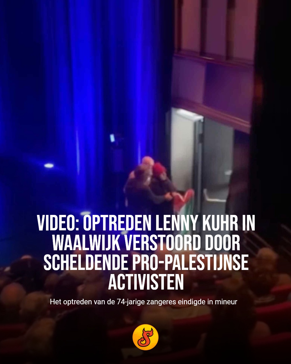 Video: optreden Lenny Kuhr in Waalwijk verstoord door scheldende Pro-Palestijnse activisten
