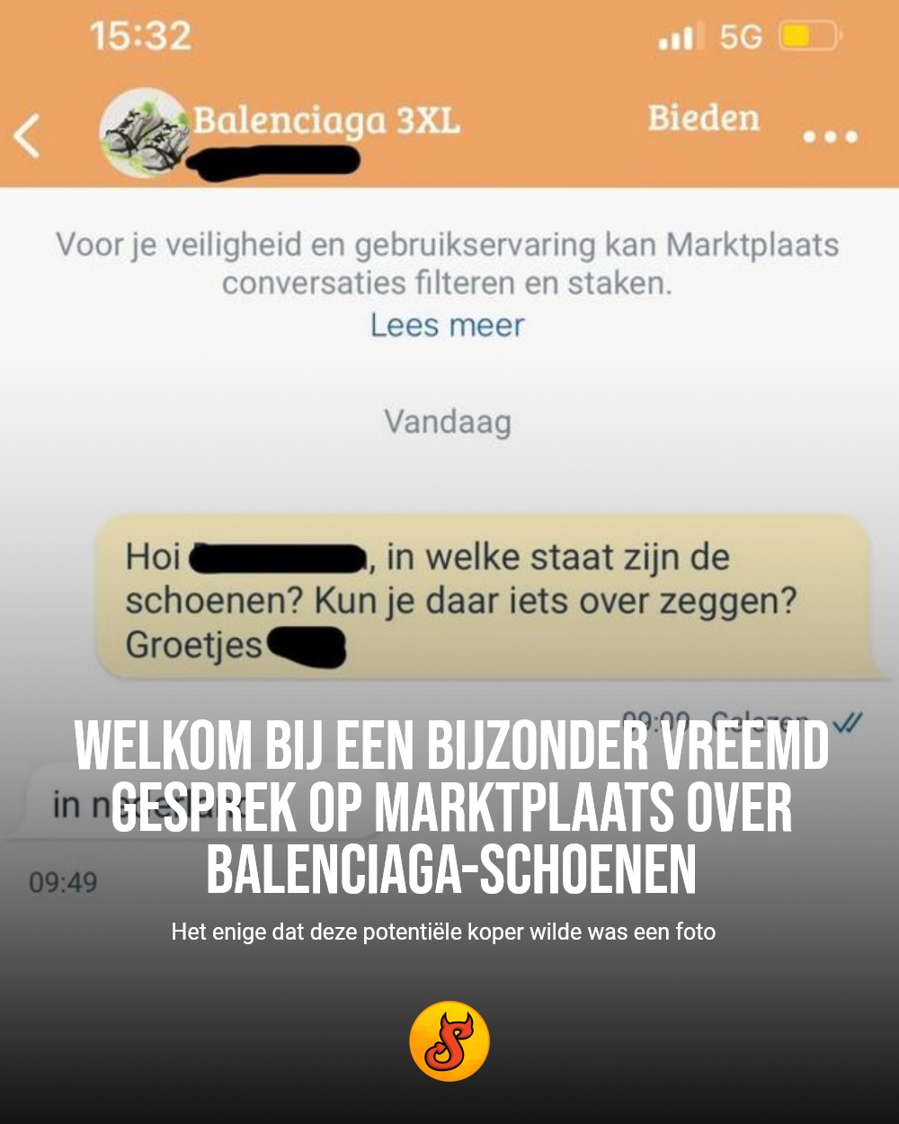 Welkom bij een bijzonder vreemd gesprek op Marktplaats over Balenciaga-schoenen