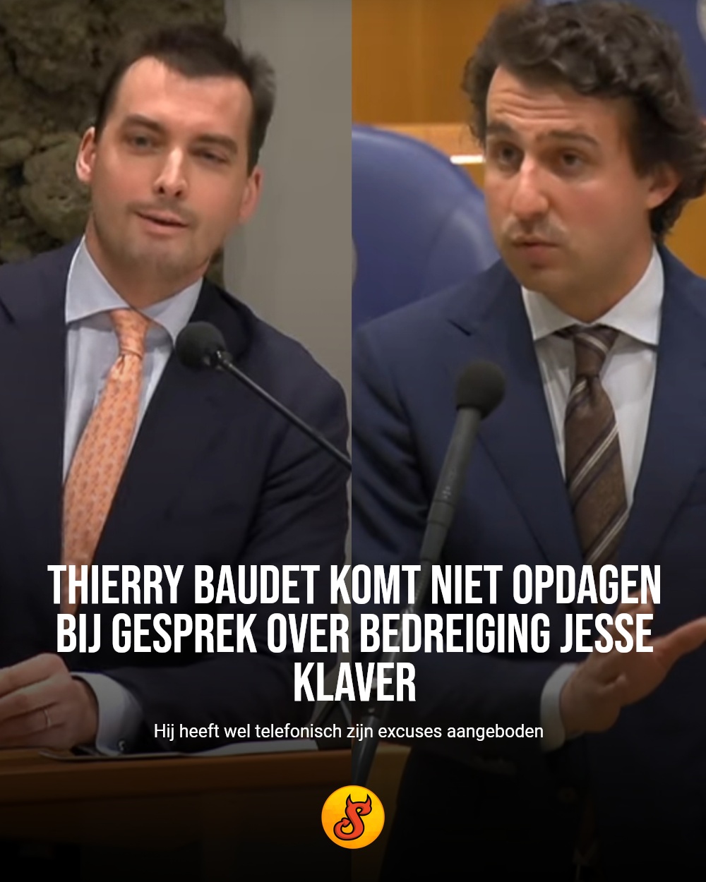 Thierry Baudet komt niet opdagen bij gesprek over bedreiging Jesse Klaver