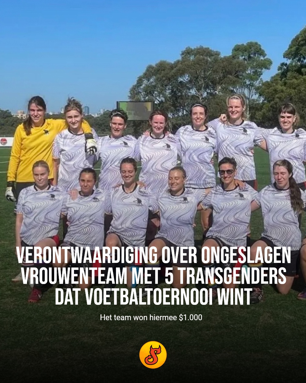 Verontwaardiging over ongeslagen vrouwenteam met 5 transgenders dat voetbaltoernooi wint